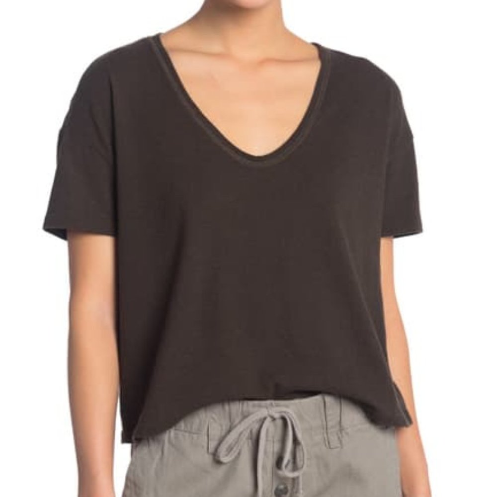 James Perse WMU3249 Brushed Scoop Neck Tee